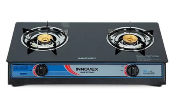 Innovex Glass Top Two Burner Gas Stove