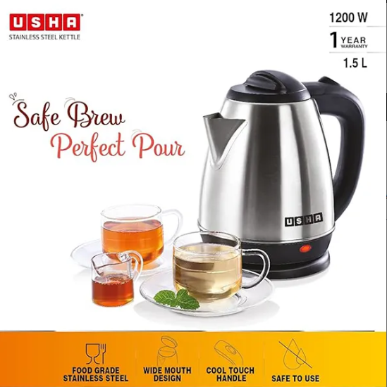 USHA Stainless Steel Electric Kettle 1.5L