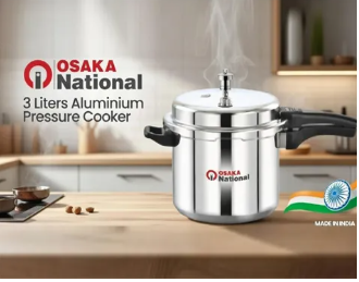 Osaka National Pressure Cooker Indian 3.0 Litrs Aluminum Body