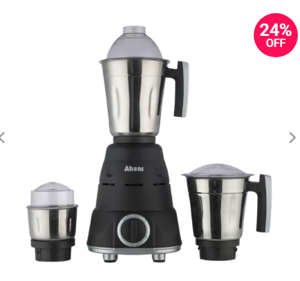 Abans 3 In 1 Mixer Grinder 550W - Quick Grind