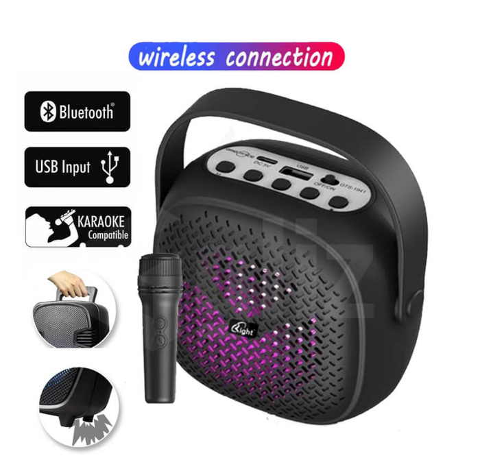 GTS-1941/2333 Bluetooh Speaker with Wireless Microphone FM Radio Super ...
